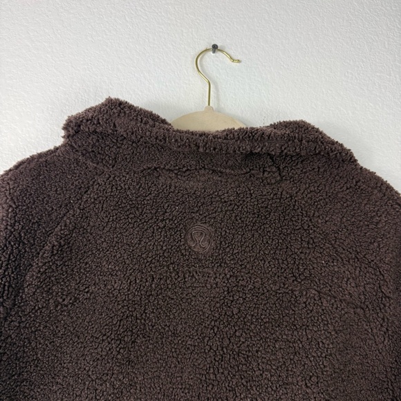 Lululemon teddy half zip Cozy Brown Sherpa Pullover size M/L - Picture 7 of 9